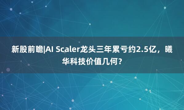 新股前瞻|AI Scaler龙头三年累亏约2.5亿，曦华科技价值几何？