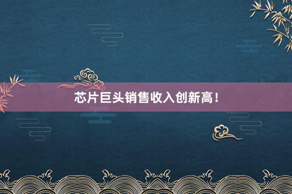 芯片巨头销售收入创新高！