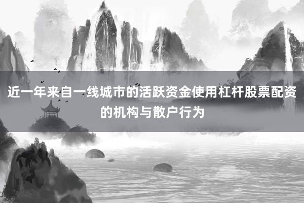 近一年来自一线城市的活跃资金使用杠杆股票配资的机构与散户行为