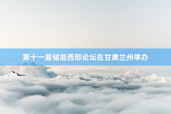 第十一届储能西部论坛在甘肃兰州举办