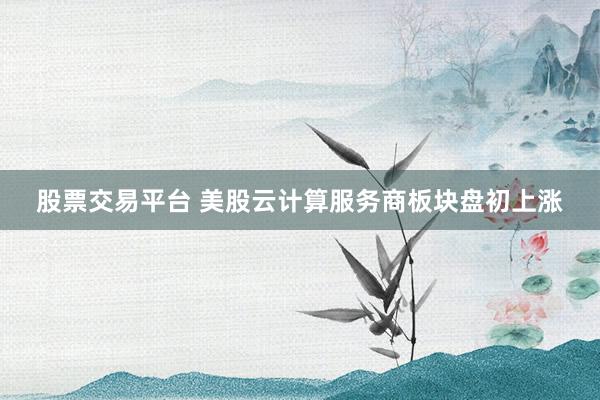股票交易平台 美股云计算服务商板块盘初上涨