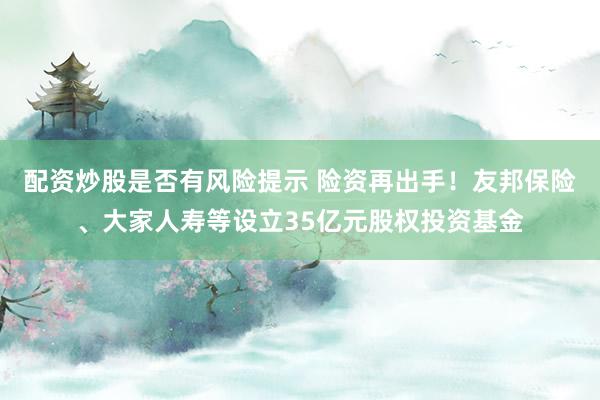 配资炒股是否有风险提示 险资再出手！友邦保险、大家人寿等设立35亿元股权投资基金
